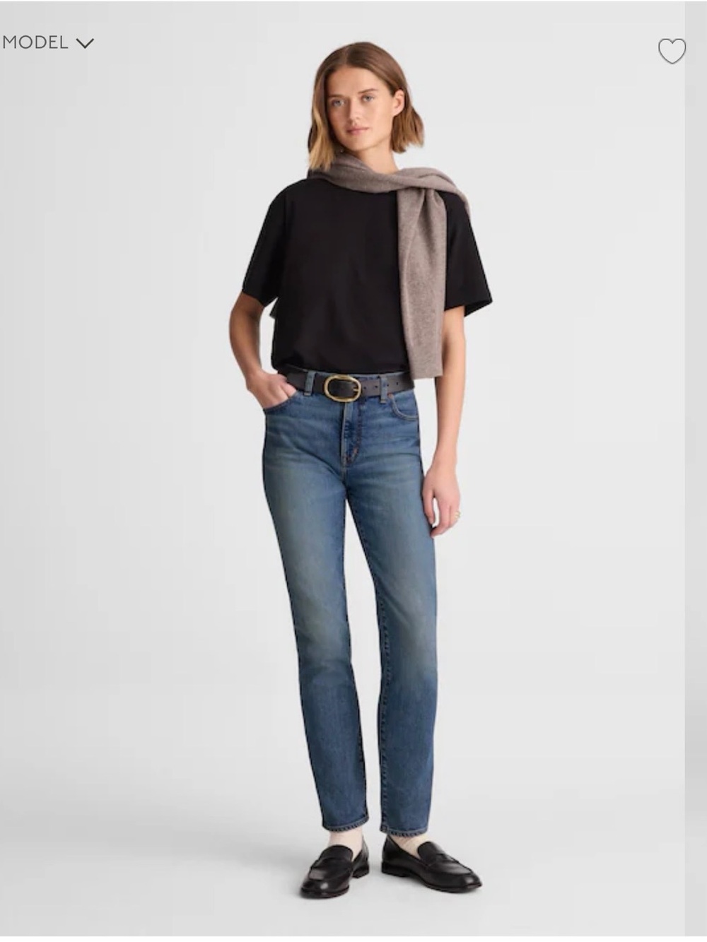 NWOT Madewell Jules Slim Straight Jean- Concho Wash